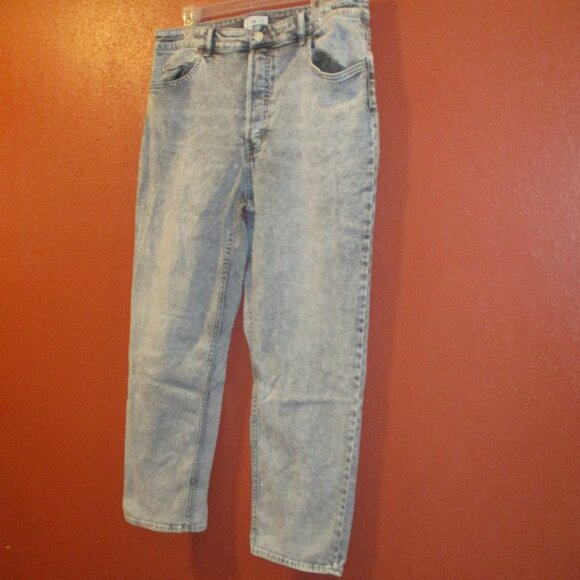 H&M Woman Size 14 Gray Button Fly Pockets Outdoors Travel Denim Jeans - Picture 4 of 8